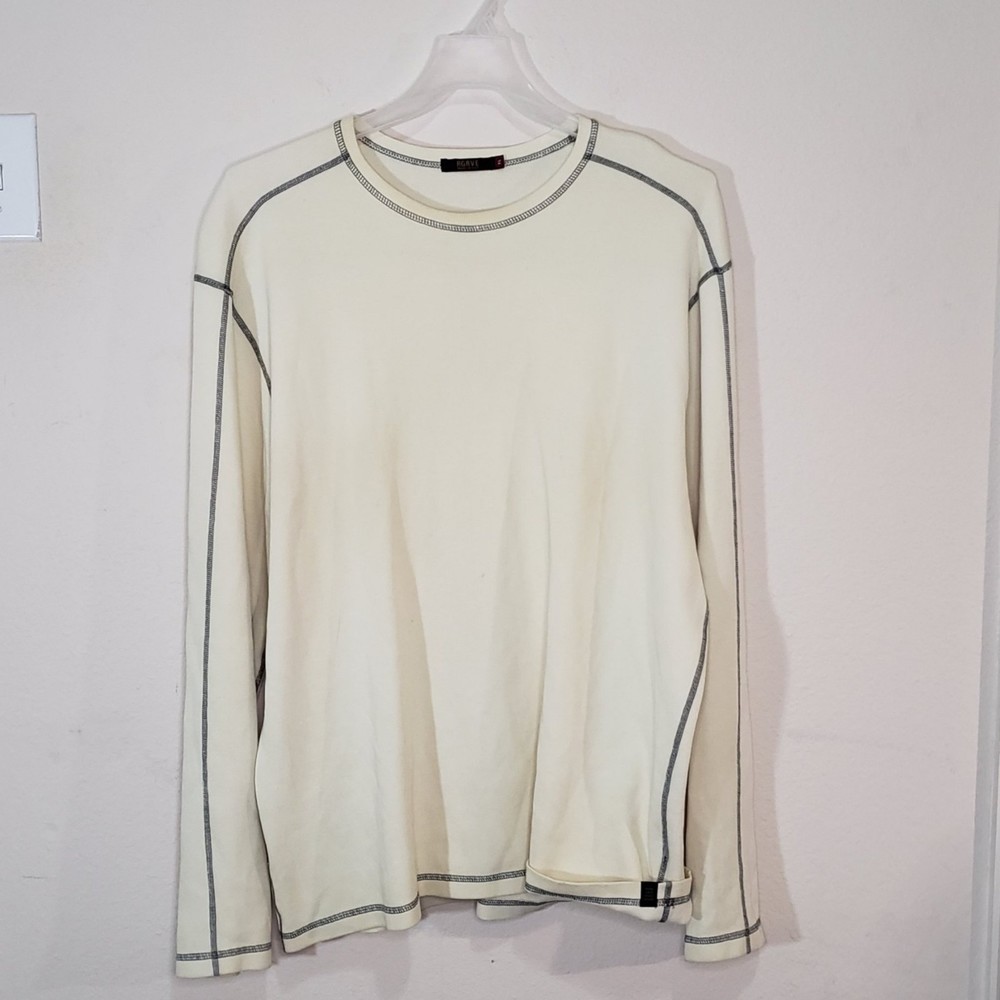 Agave Yellow Crewneck Long-sleeve Thermal T-shirt Size XL